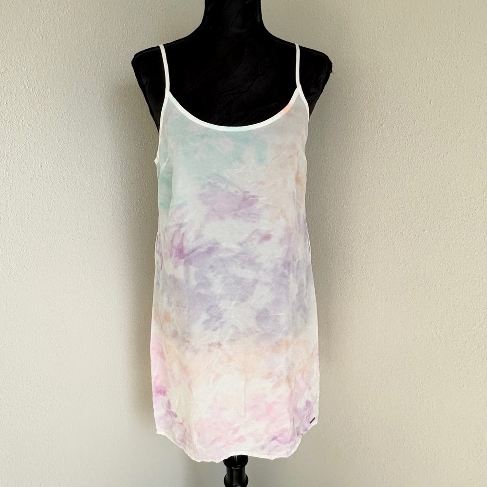 n:philanthropy Willa Tie Dye Mini Slip Dress S Pink Multi